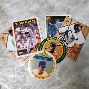 6 baseball cards, 4 Topps & 2 King B